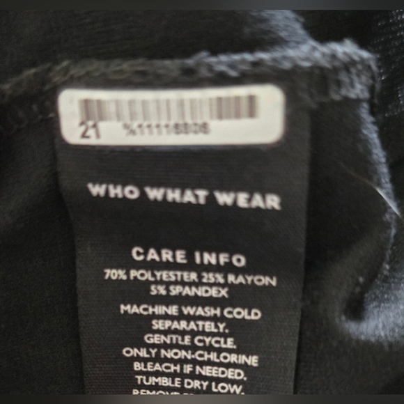 Who What Wear Dress Size XL Black Tiered Midi 3/4 Sleeve Puff Sleeve, Pockets - Picture 8 of 9